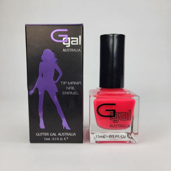 Glitter Gal "Pink Zinc" Neon Nail Polish Enamel Australia Indie NEW Pink - Picture 2 of 6
